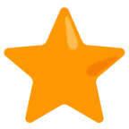 oranges Herz + weißer mittelgroßer Stern