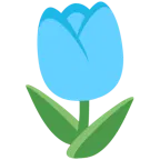hellblaues Herz + Tulpe