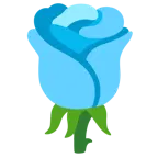 hellblaues Herz + Rose