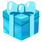 hellblaues Herz + Geschenk