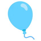 hellblaues Herz + Luftballon