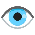 hellblaues Herz + Auge
