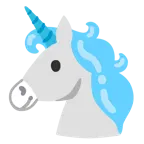 hellblaues Herz + Einhorn