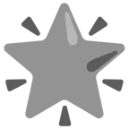 graues Herz + funkelnder Stern