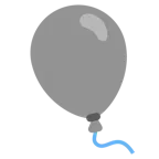graues Herz + Luftballon