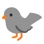 graues Herz + Vogel