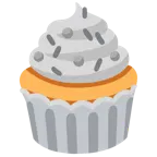 graues Herz + Cupcake