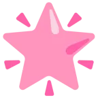 pinkes Herz + funkelnder Stern