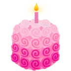 pinkes Herz + Geburtstagskuchen