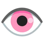 pinkes Herz + Auge