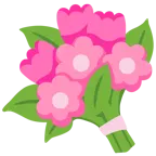 pinkes Herz + Blumenstrauß
