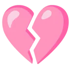 pinkes Herz + gebrochenes Herz