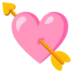 pinkes Herz + Herz mit Pfeil