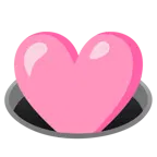 pinkes Herz + Loch