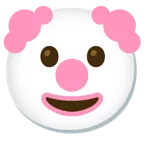 pinkes Herz + Clown-Gesicht