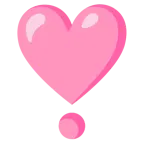 pinkes Herz + Herz als Ausrufezeichen