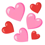 pinkes Herz + rotes Herz