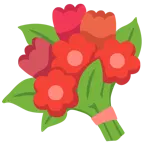 rotes Herz + Blumenstrauß