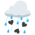 Wolke mit Regen + schwarzes Herz