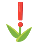 Tulpe + rotes Ausrufezeichen