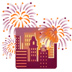 fuochi d’artificio + tramonto