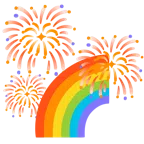 fuochi d’artificio + arcobaleno