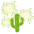 fuochi d’artificio + cactus