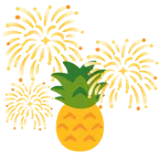 fuochi d’artificio + ananas