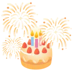 fuochi d’artificio + torta di compleanno