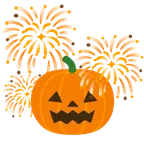 fuochi d’artificio + zucca di Halloween
