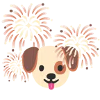 fuochi d’artificio + muso di cane