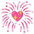 fuochi d’artificio + cuore che luccica
