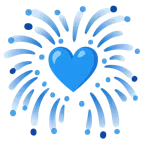 fuochi d’artificio + cuore blu