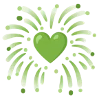 fuochi d’artificio + cuore verde