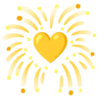 fuochi d’artificio + cuore giallo