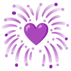 fuochi d’artificio + cuore viola