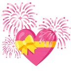 fuochi d’artificio + cuore con fiocco