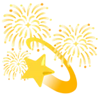 fuochi d’artificio + stella con scia