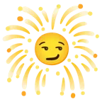 fuochi d’artificio + faccina con sorrisetto