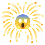 fuochi d’artificio + faccina terrorizzata