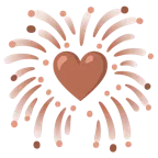 fuochi d’artificio + cuore marrone