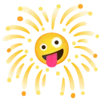fuochi d’artificio + faccina impazzita