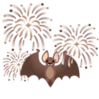 fuochi d’artificio + pipistrello