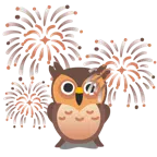 fuochi d’artificio + gufo