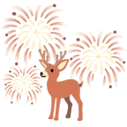 fuochi d’artificio + cervo