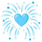 fuochi d’artificio + cuore azzurro