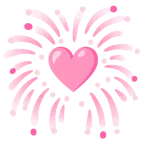 fuochi d’artificio + cuore rosa