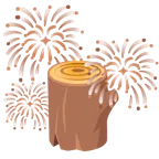 fuochi d’artificio + legna