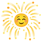 fuochi d’artificio + faccina sorridente