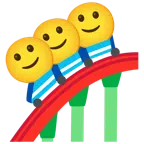 montagne russe + faccina con sorriso accennato